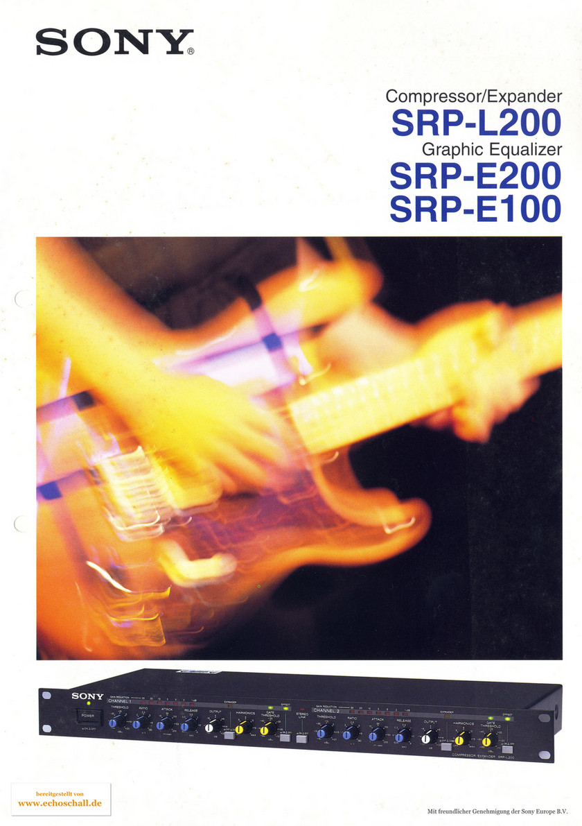 Sony SRP Series Compressor & EQ - Brochure 1997 - Seite 2-3