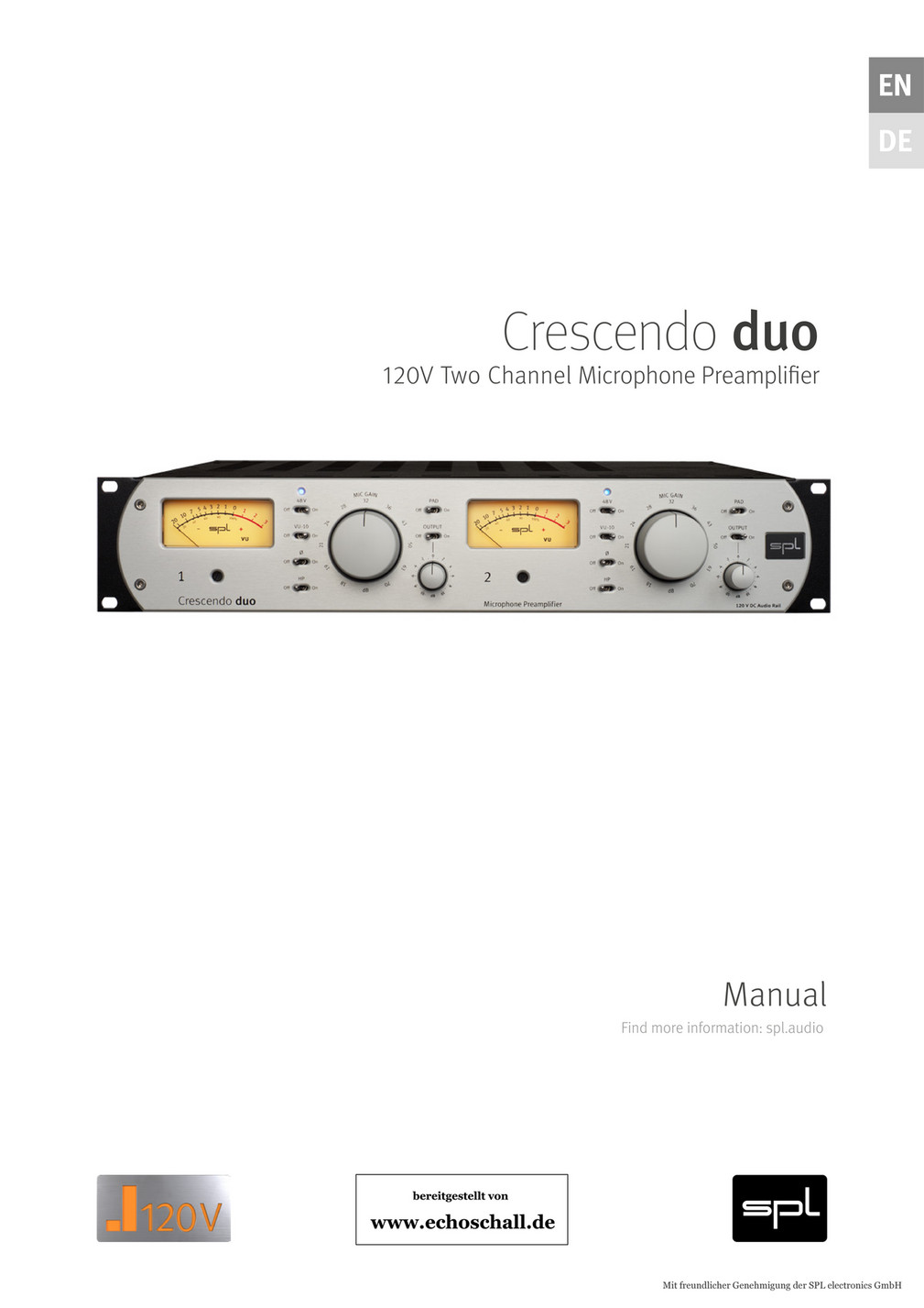 SPL Crescendo duo v2 Two-Channel Microphone Preamplifier